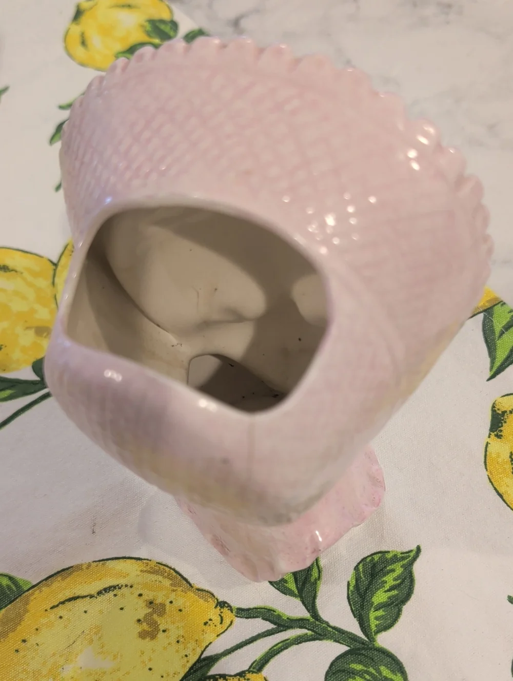 Vintage Pink Baby Head Vase - Decorative Ceramic Accent - Picture 2 of 5